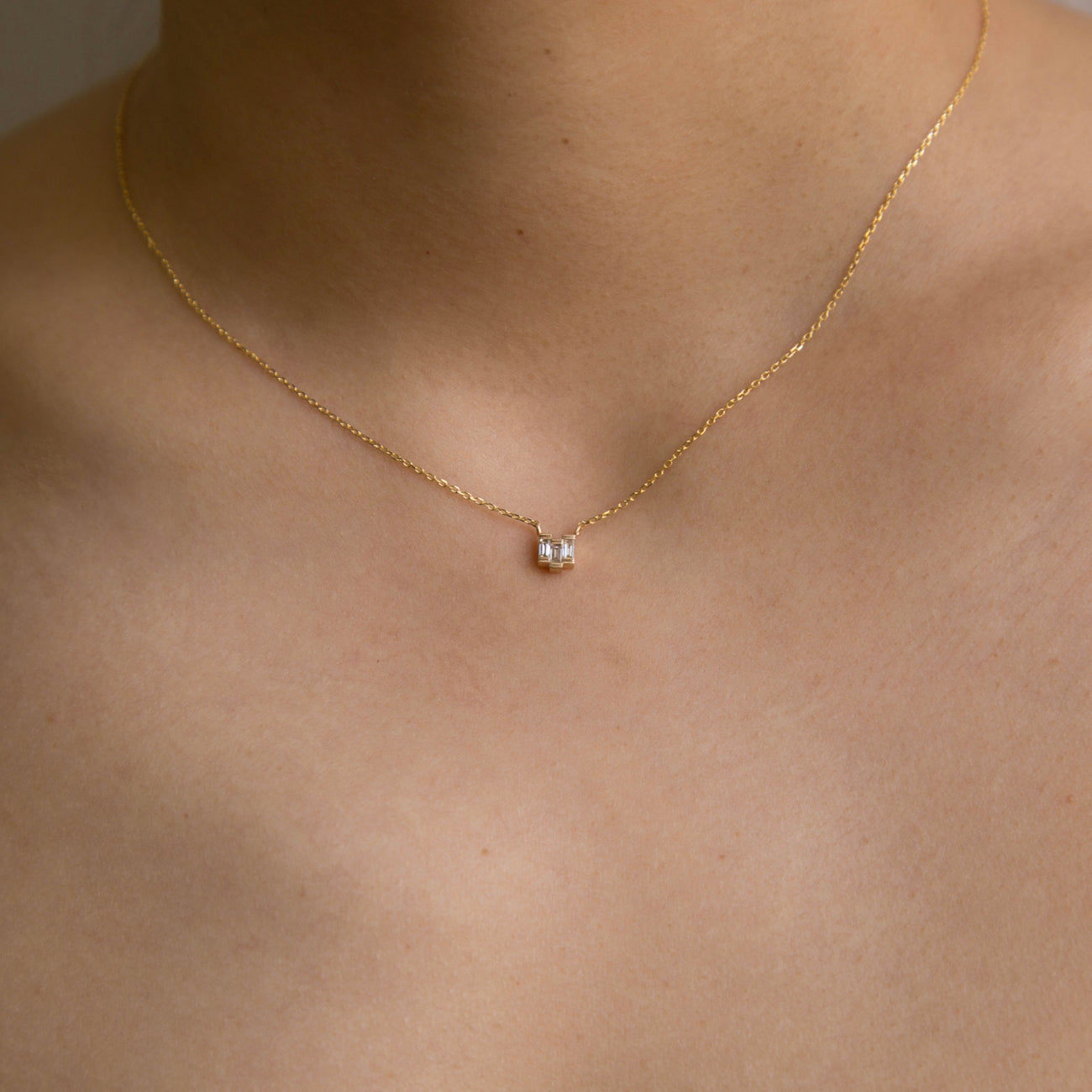 Jennie Kwon | Diamond Baguette Step Necklace