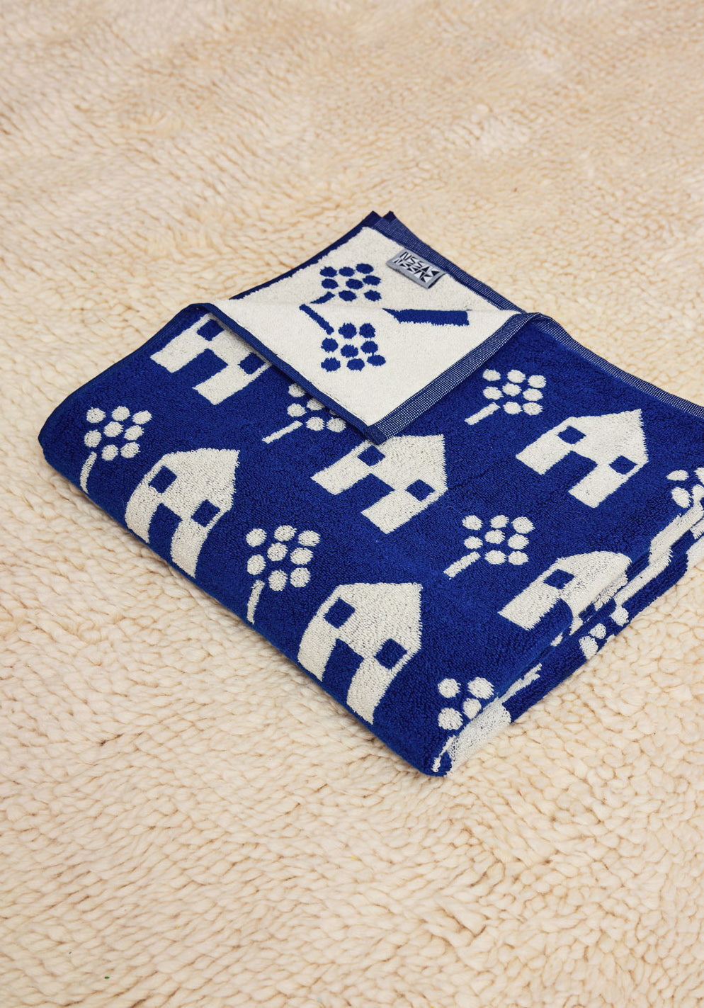 Navy House Bath Towel - Thumbnail 2