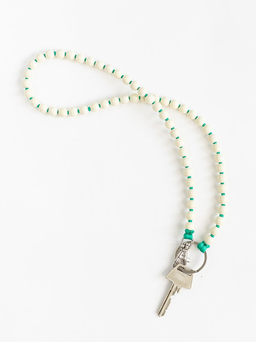 Ina Seifart | Perlen Long Key Holder in Opal