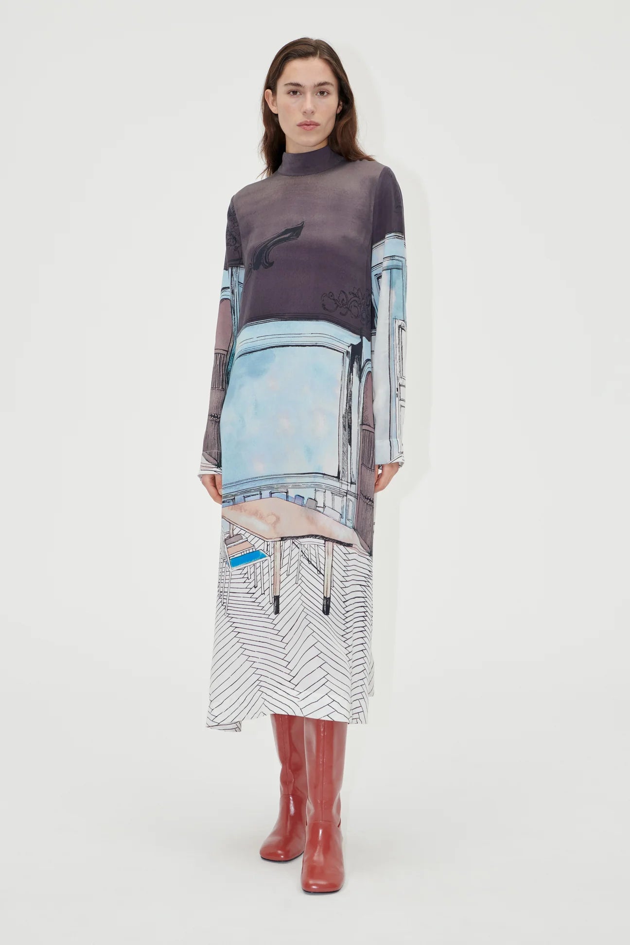 Stine Goya グラフィック袖のロングコート Stine Goya グラフィック袖のロングコート