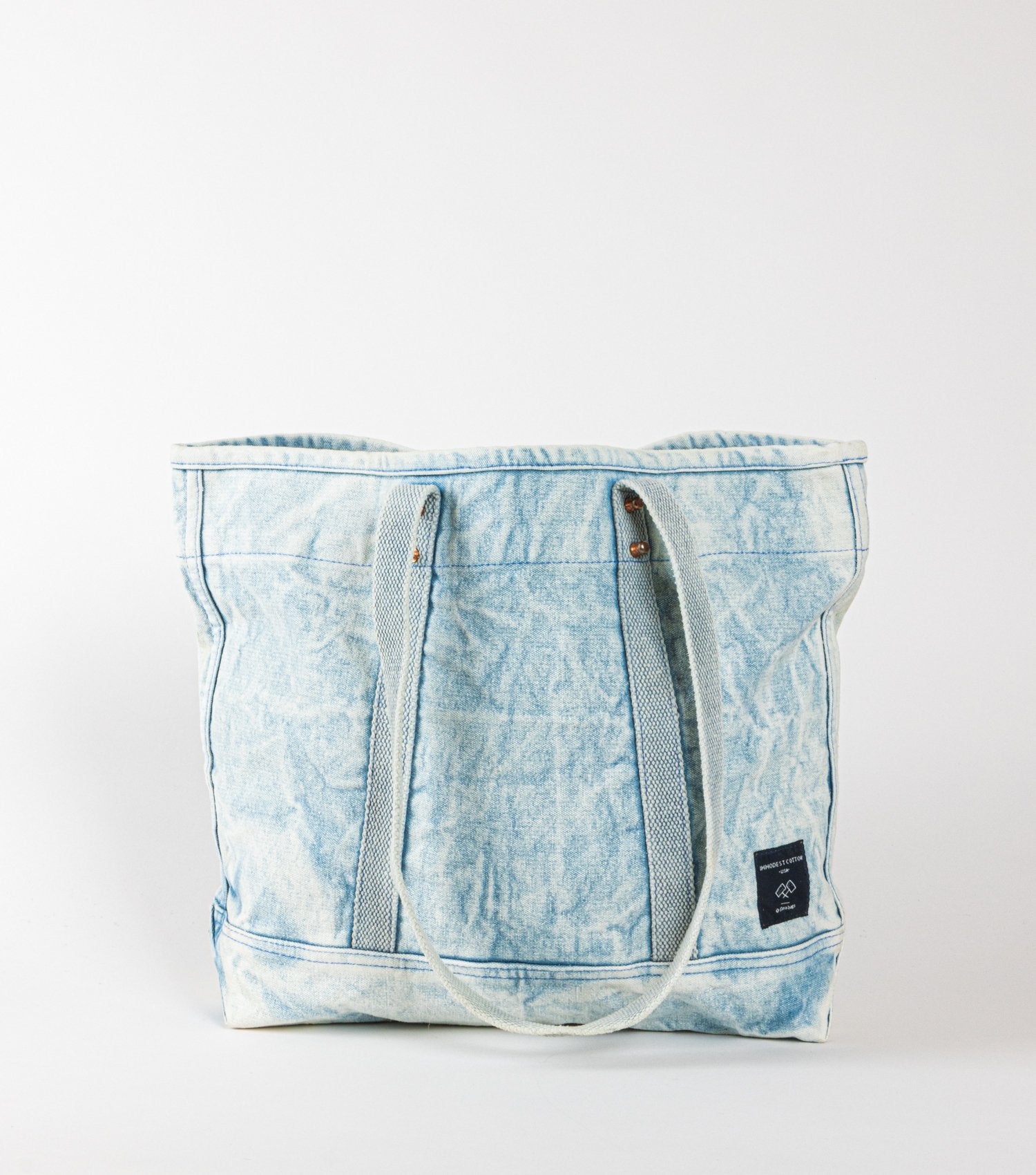 Immodest Cotton | Small East West Tote: Acid Wash