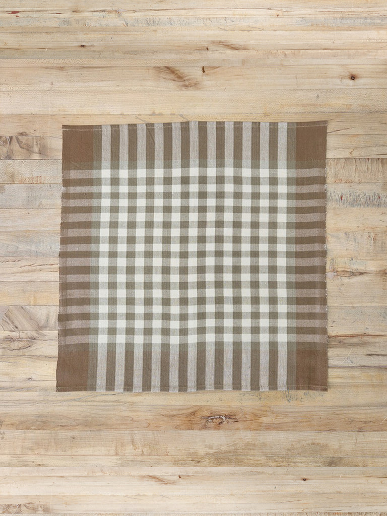 All Roads | Grid Napkin Set in Flax
