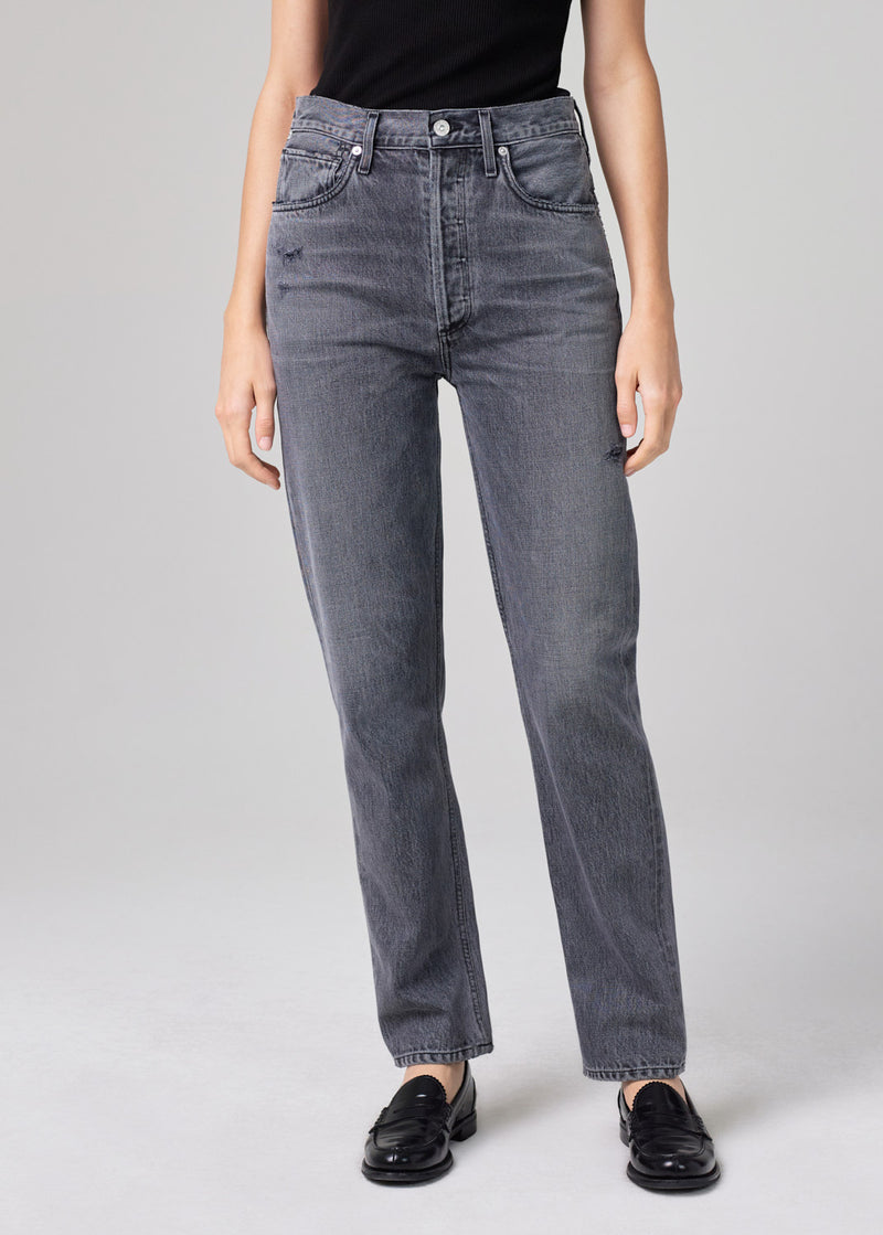 Citizens of Humanity | Sabine High Rise Straight Jeans in Black Coffee