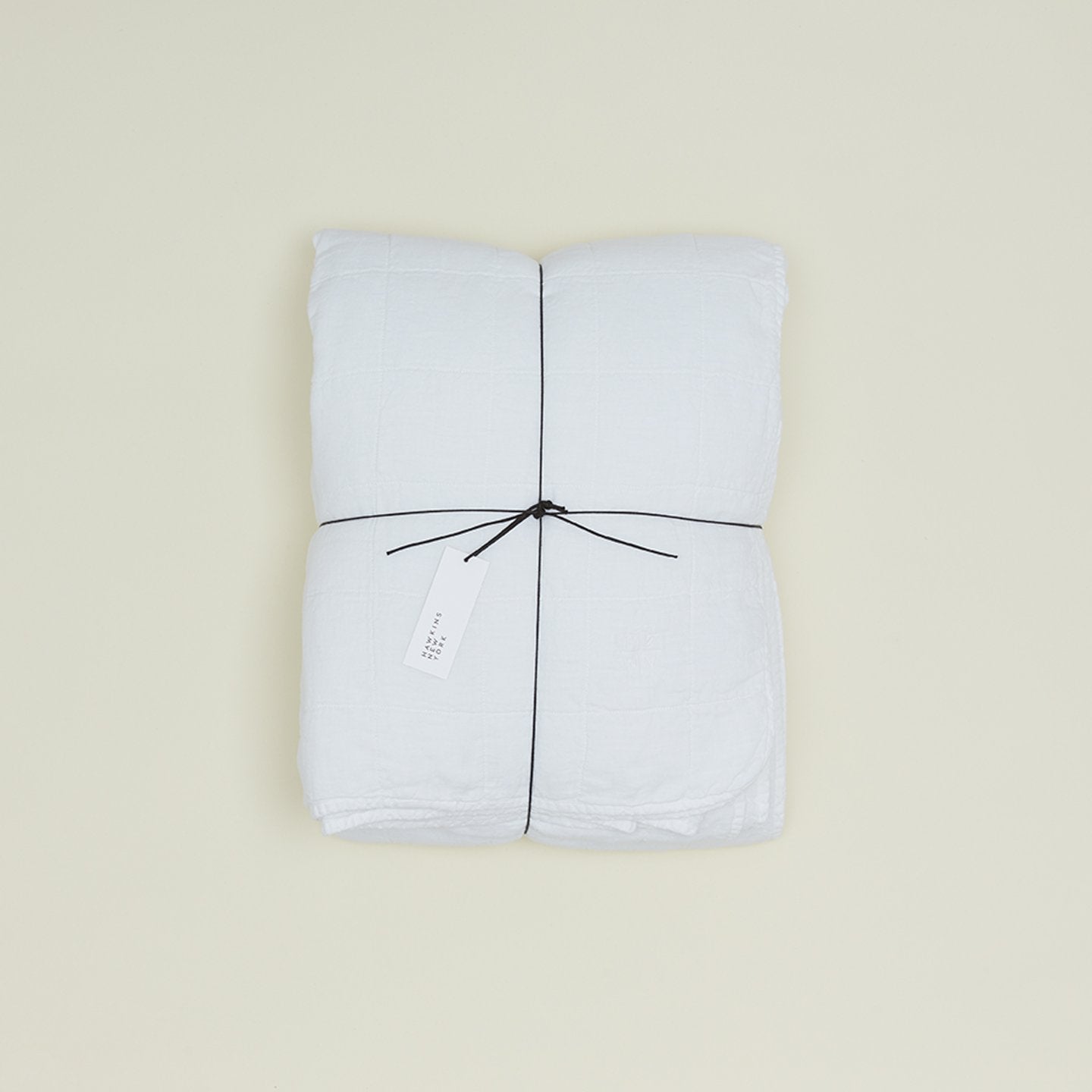 Hawkins New York | Simple Linen Quilt: White