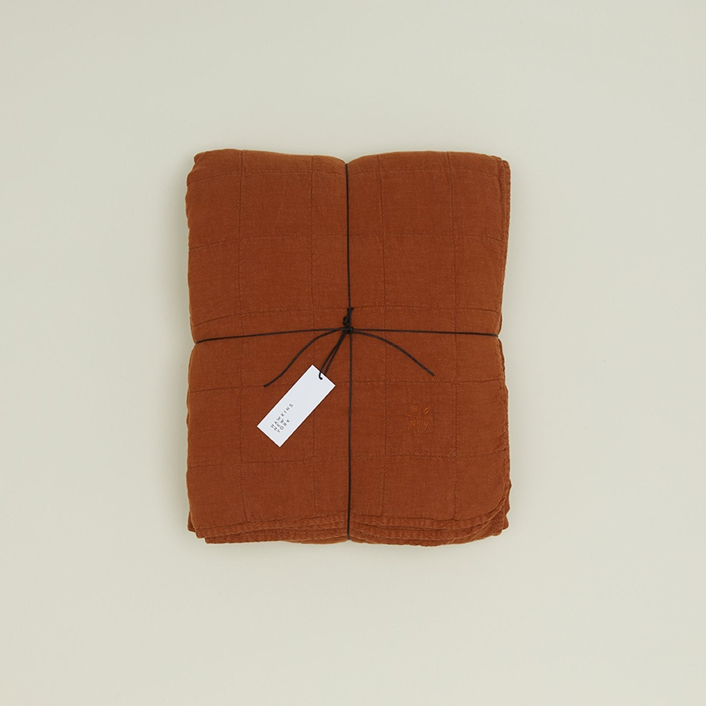Hawkins New York | Simple Linen Quilt: Terracotta