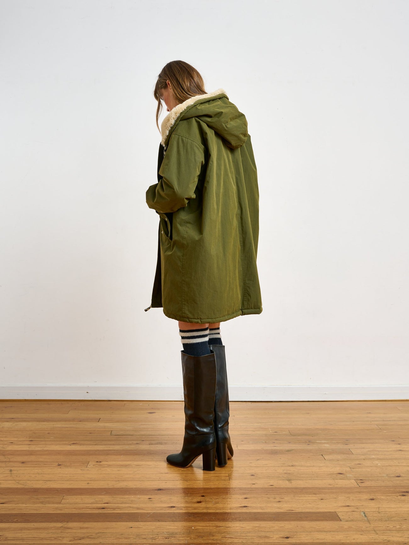 Bellerose | Laos Parka with Fur: Olive