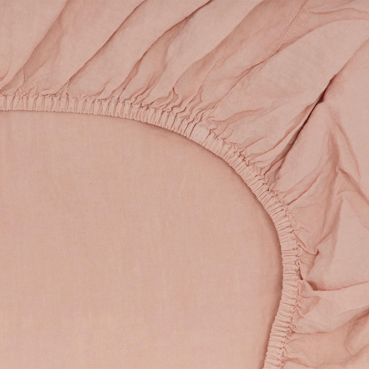 Hawkins New York | Simple Linen Fitted Sheet: Blush