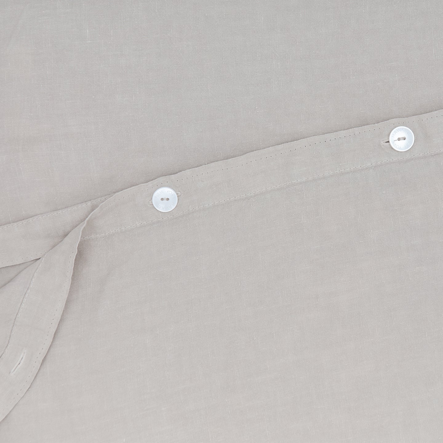 Hawkins New York | Simple Linen Duvet: Light Grey