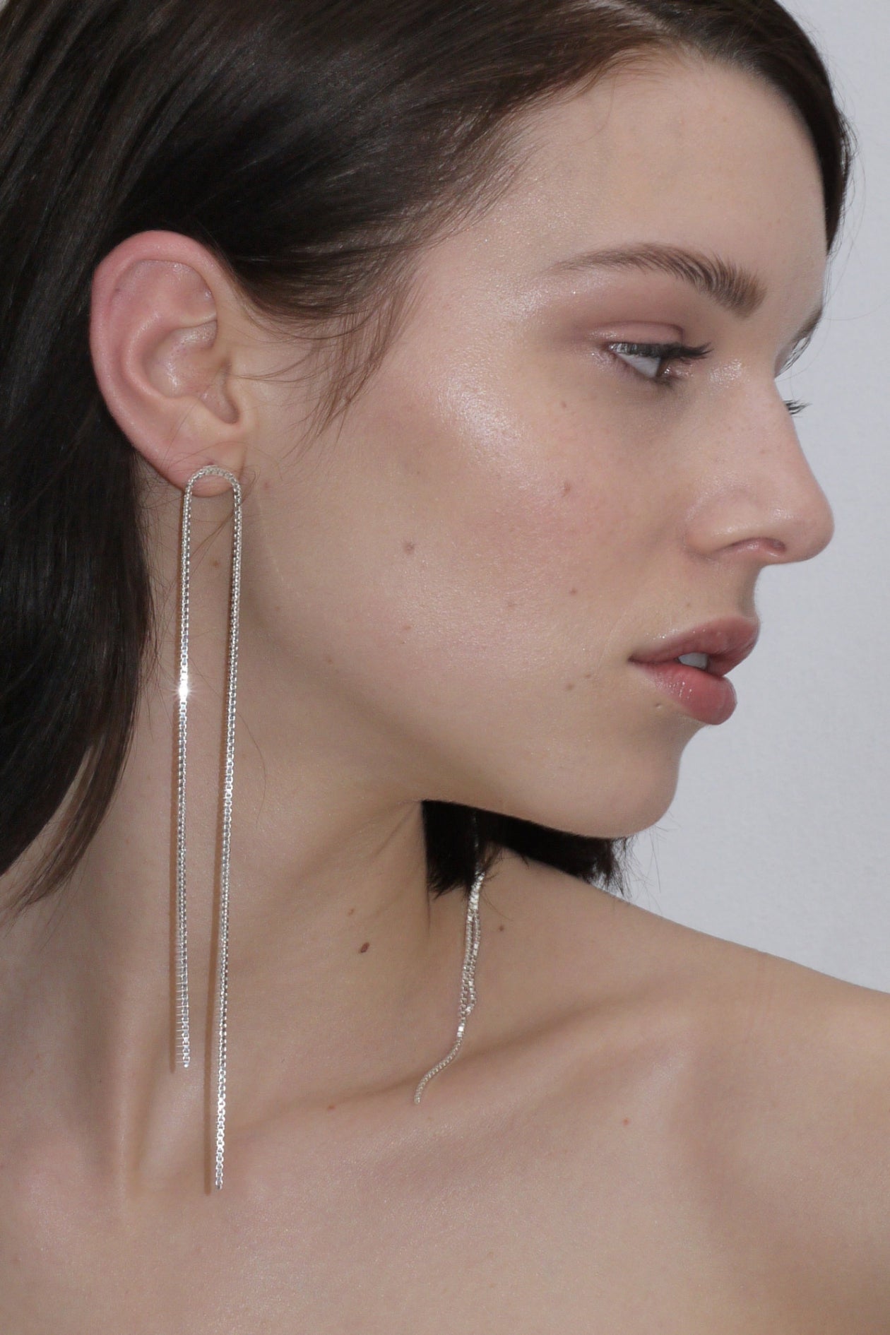 Saskia Diez | Fringe Open Earrings: Silver