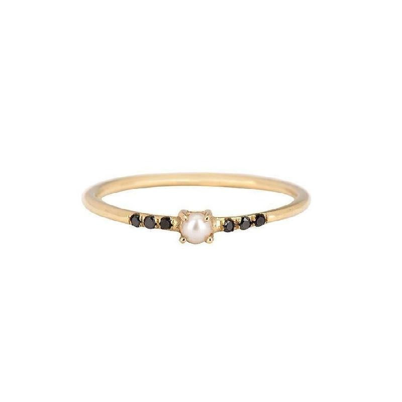 Jennie Kwon | Black Equilibrium & Pearl Ring