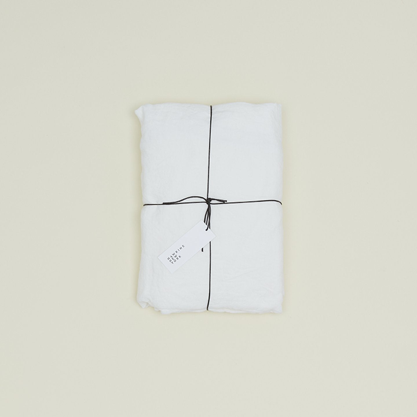 Hawkins New York | Simple Linen Fitted Sheet: White