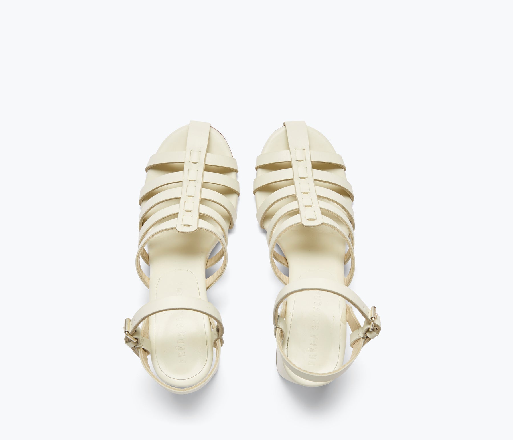 Freda Salvador | Marisa Heeled Fisherman in Dove White