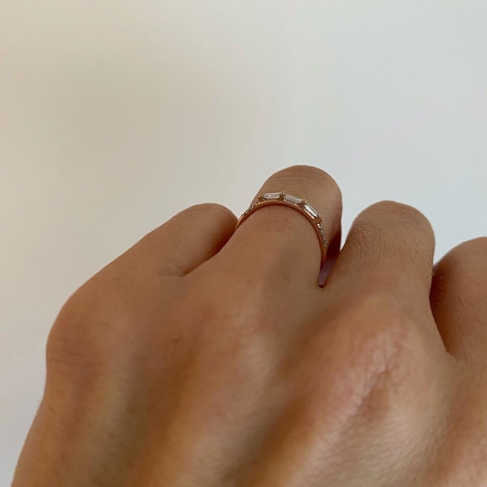 Jennie Kwon | 3 Baguette Diamond Equilibrium Ring